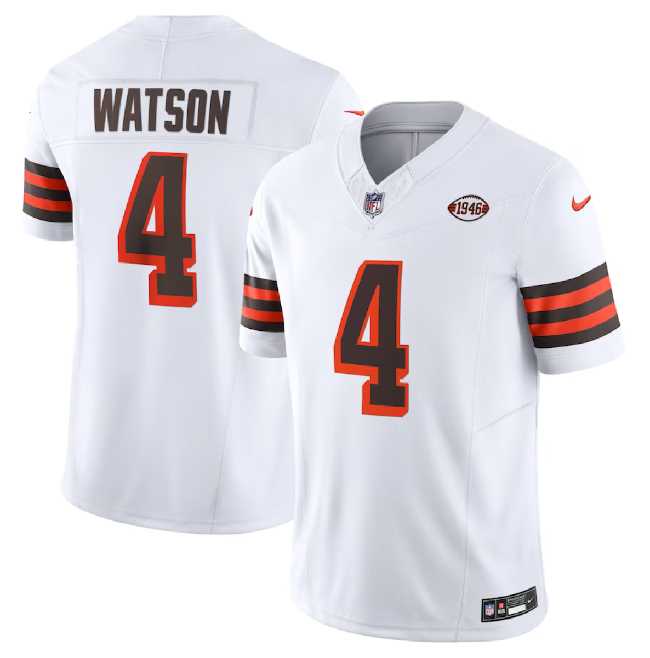 Men & Women & Youth Cleveland Browns #4 Deshaun Watson White 2023 F.U.S.E. 1946 Collection Vapor Untouchable Limited Stitched Jersey->cleveland browns->NFL Jersey